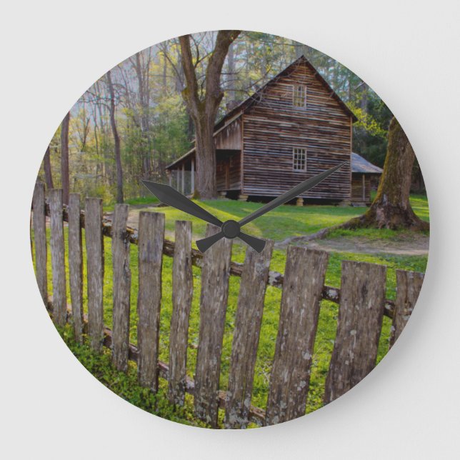 USA, Tennessee, Cabin in Cades Cove Stor Klocka (Framsida)