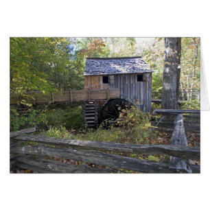USA - Tennessee. Kabelbruk i Cades Cove-området Hälsningskort