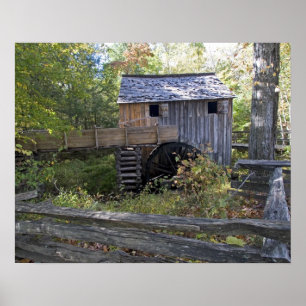 USA - Tennessee. Kabelbruk i Cades Cove-området Poster