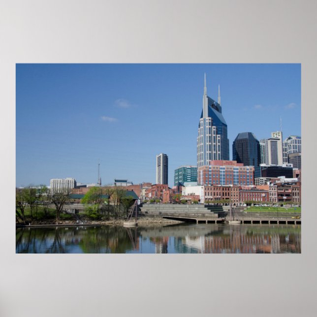 USA, Tennessee, Nashville. Cumberland River Poster (Framsidan)