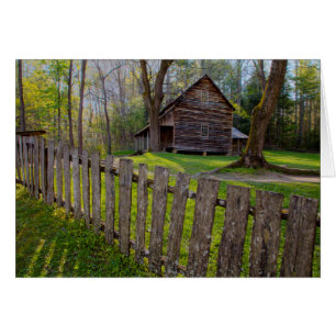 USA, Tennessee, Stuga i Cades Cove Hälsningskort
