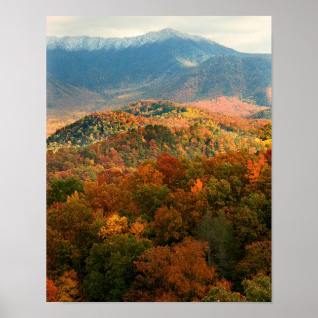 USA, Tennessee. Vy över snömonteringskonsol Poster (Framsidan)