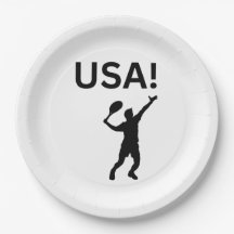 USA-tennisspelare som använder punkt som boll