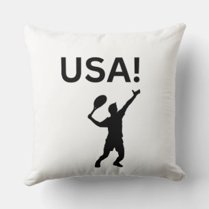 USA tennisspelare som använder punkt som boll Kudde
