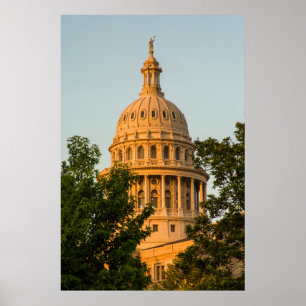 USA, Texas, Austin. Byggnad huvudstad (1888) 3 Poster
