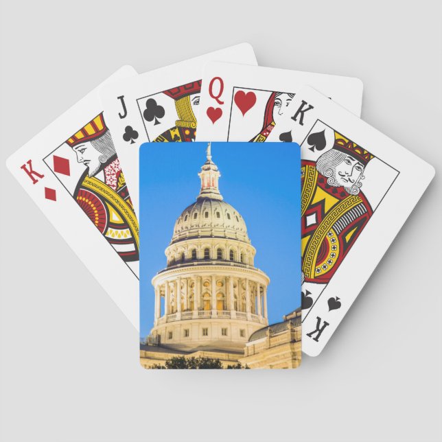 USA Texas, Austin. Huvudstadbyggnad (1888) 2 Casinokort (Baksidan)