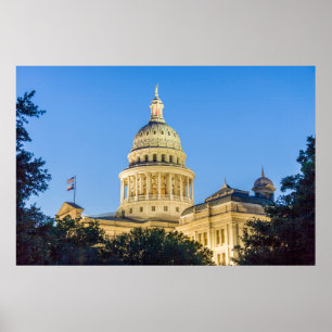 USA, Texas, Austin. Kapitolium (1888) 4 Poster