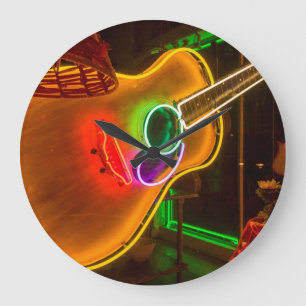 USA Texas, Austin. Neongitarr på utpressning Stor Klocka