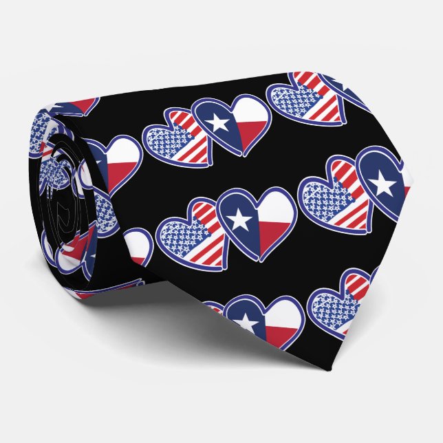 USA-Texas-Flagga-Heart Slips (Rullad)