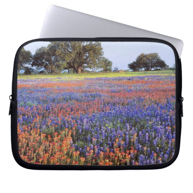 USA, Texas, Llano. Blåbonnet och röda bonnet Laptop Fodral (Framsidan)