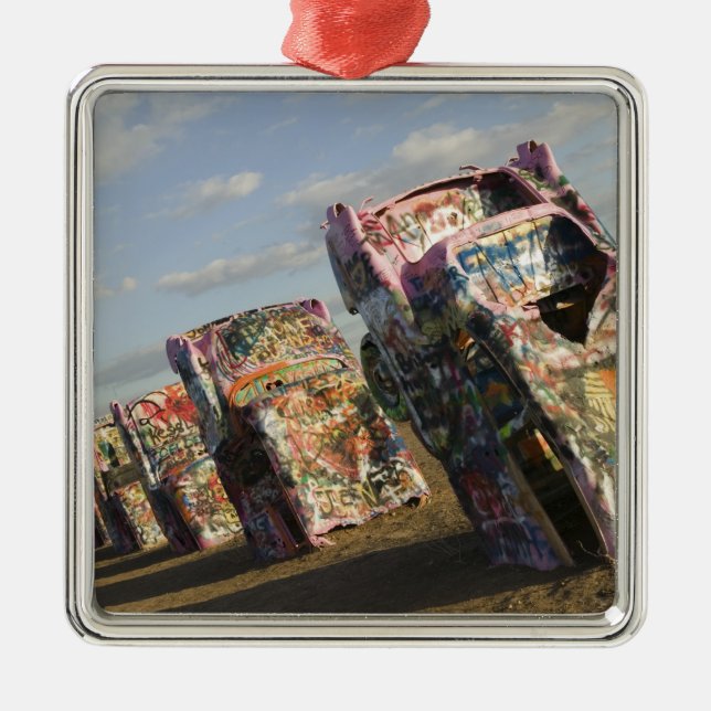 USA, TEXAS, Panhandle Area, Amarillo: Cadillac Julgransprydnad Metall (Framsidan)