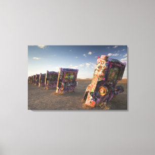 USA, TEXAS, Panhandle-området, Amarillo: Cadillac Canvastryck