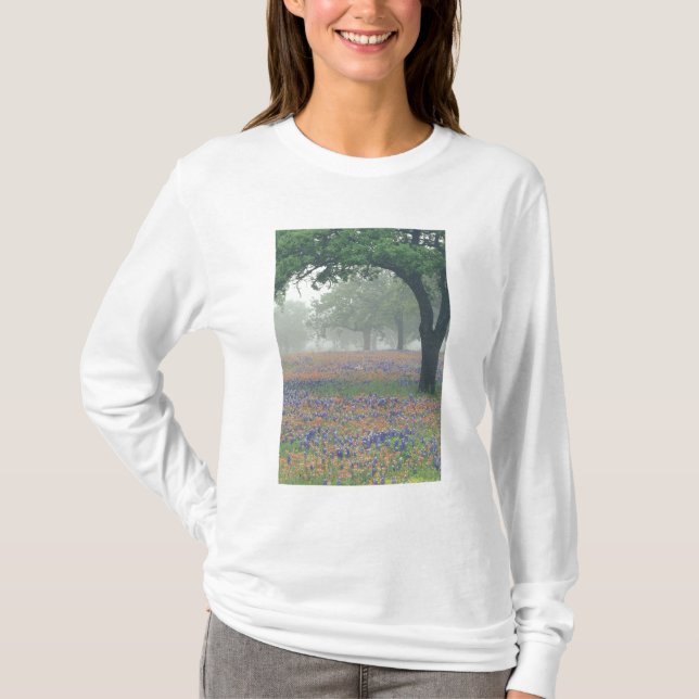 USA, Texas. Texaspensel och blåbonater T Shirt (Framsida)