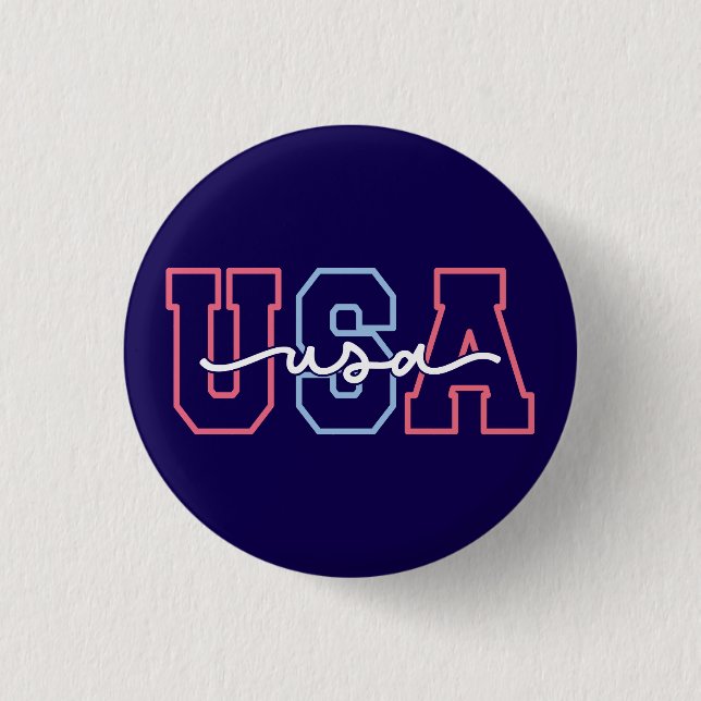 USA Text 4:e Juli Design-62118 Knapp (Framsida)