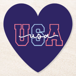 USA Text 4:e Juli Design-62118 Underlägg Papper