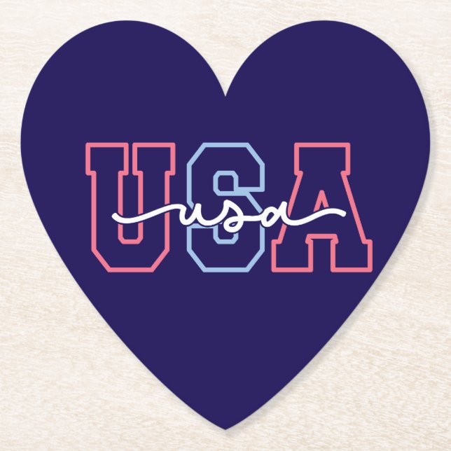 USA Text 4:e Juli Design-62118 Underlägg Papper (Framsida)