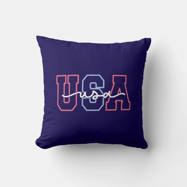 USA Text 4 juli design-62118 Kudde (Framsida)