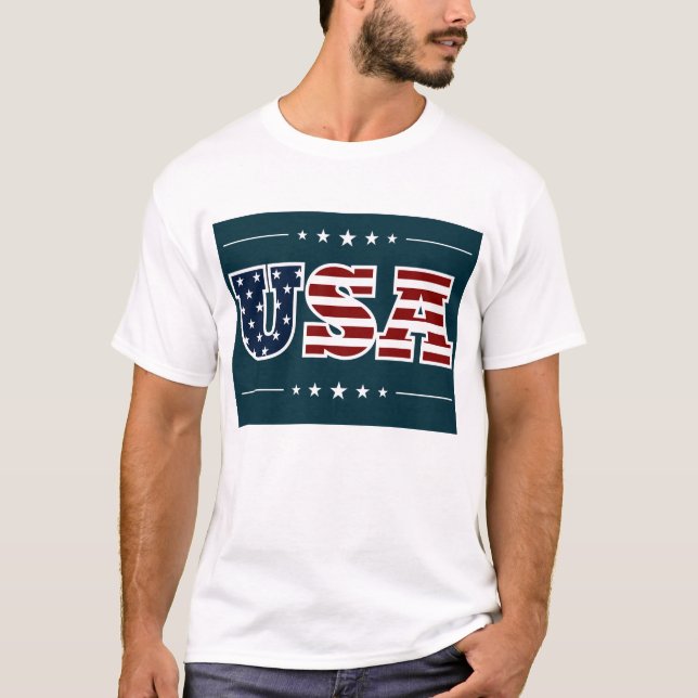 USA-text T Shirt (Framsida)