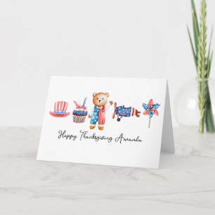 USA Thanksgiving, Personlig American Birthday Kort