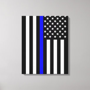 USA Thin Blue Line Canvastryck