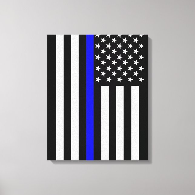 USA Thin Blue Line Canvastryck (Framsida)