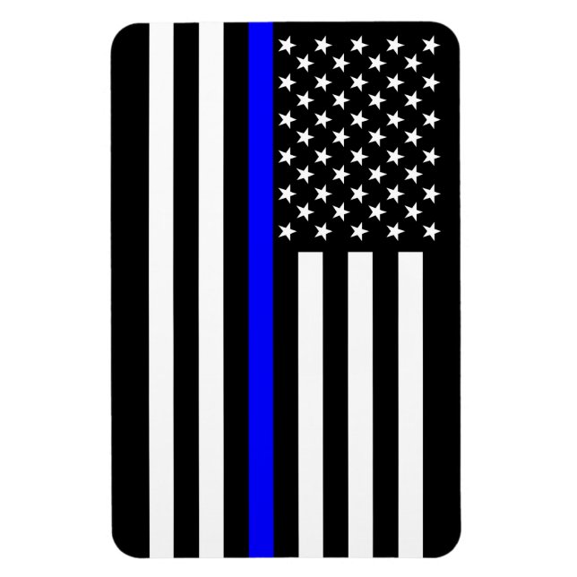 USA Thin Blue Line Magnet (Vertikal)