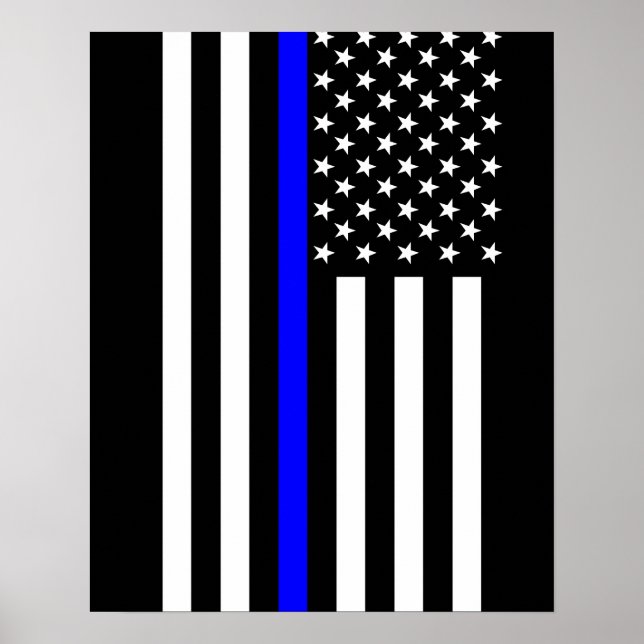 USA Thin Blue Line Poster (Framsidan)