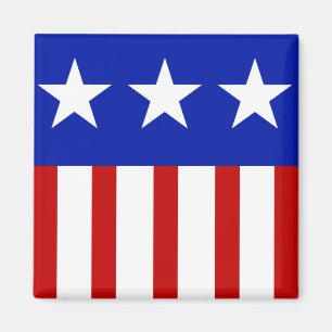 USA-Three Star American Flagga Magnet