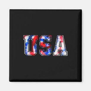 Usa Tie Dye Patriotic Rött vitt blått 4 juli 2011 Magnet