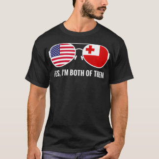 USA Tonga Flag Sunglasses Tongan Americans asperge T Shirt