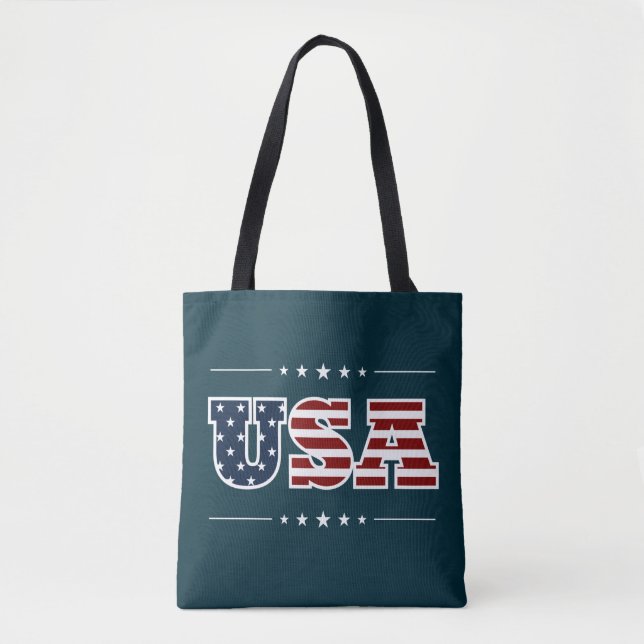 USA Tote Bag Tygkasse (Framsida)