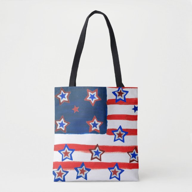 USA Tote Bag Tygkasse (Framsida)