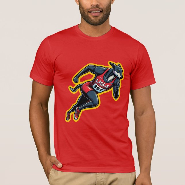 USA-TRACK OCH FÄLT GREYHOUND 4 T SHIRT (Framsida)