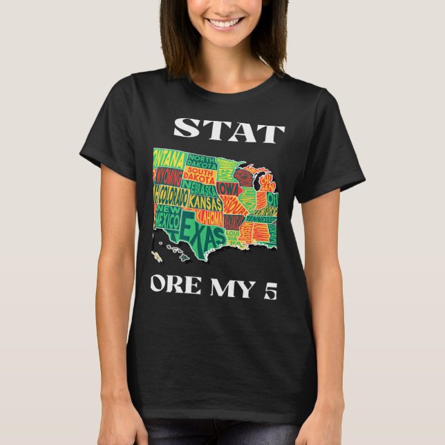 USA Travel  Visit 50 States Map 1 T Shirt (Framsida)