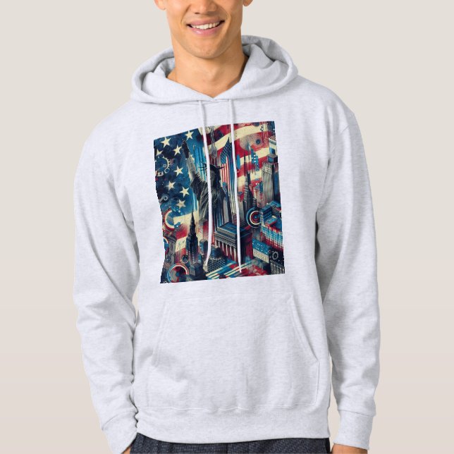 USA Trendy Hoodie – Soft Fabric Modern Street  (Framsida)