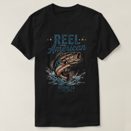 USA Tröja: Reel Amerikansk Fiske usa Flagga Abborr T Shirt