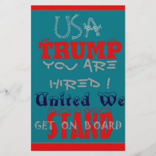 USA Trump du är anhållen! United we Stposition Art Brevpapper