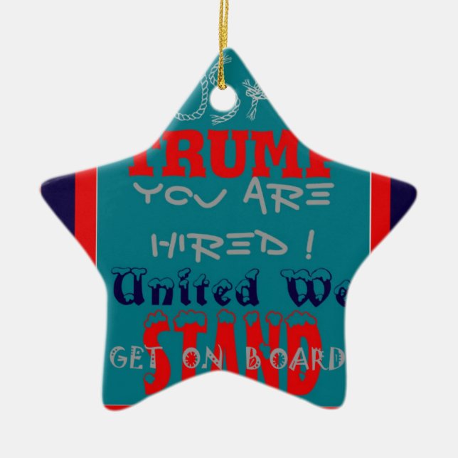 USA Trump du är anhållen! United we Stposition Art Julgransprydnad Keramik (Framsidan)