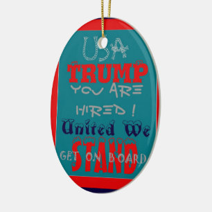 USA Trump du är anhållen! United we Stposition Art Julgransprydnad Keramik