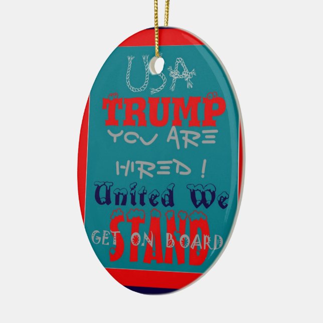 USA Trump du är anhållen! United we Stposition Art Julgransprydnad Keramik (Vänster)