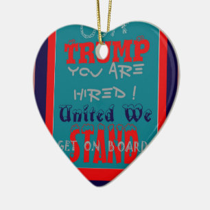 USA Trump du är anhållen! United we Stposition Art Julgransprydnad Keramik