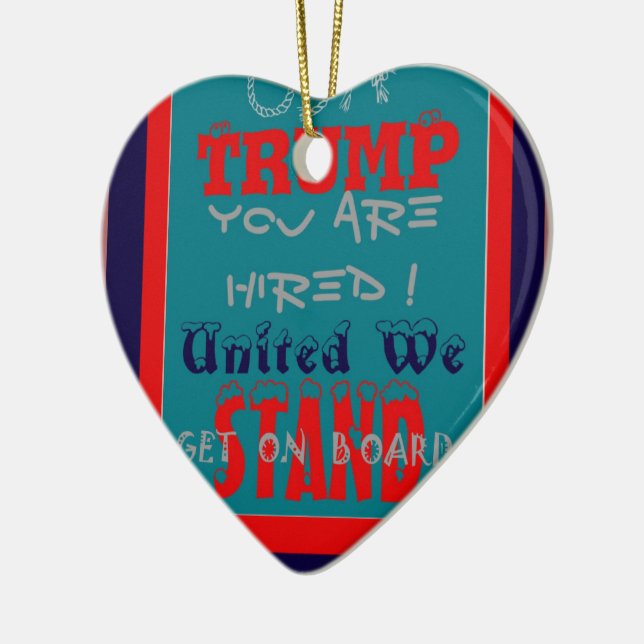 USA Trump du är anhållen! United we Stposition Art Julgransprydnad Keramik (Vänster)