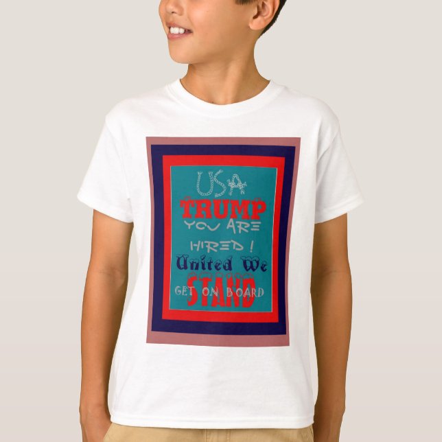 USA Trump du är anhållen! United we Stposition Art Tee Shirt (Framsida)