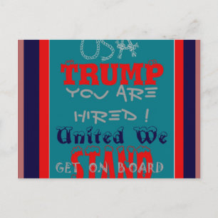 USA Trump du är anhållen! United we Stposition Art Vykort