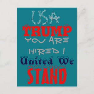 USA Trump du är anhållen! United we Stposition Art Vykort