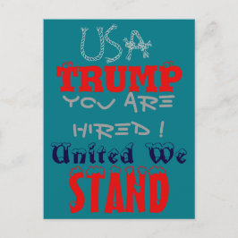 USA Trump du är anhållen! United we Stposition Art Vykort