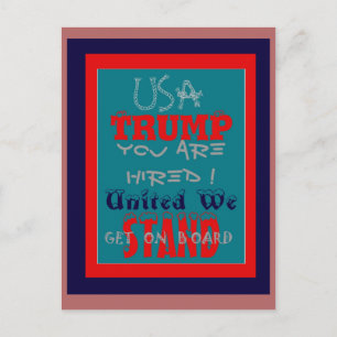 USA Trump du är anhållen! United we Stposition Art Vykort