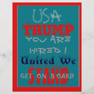 USA Trump Du Är Anställd! Enade Vi Står Kom Igång!