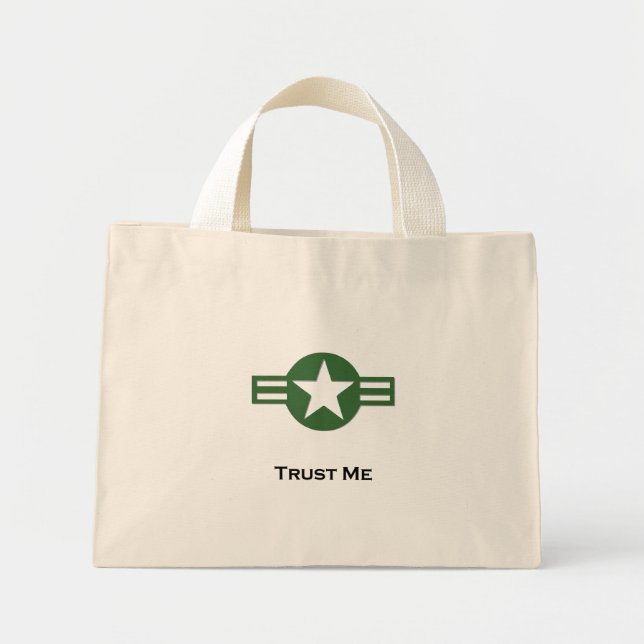 USA Trust Me Grönt Mini Tygkasse (Framsidan)