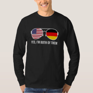 USA Tyskland Flagga Sunglasses Tyska amerikaner T Shirt